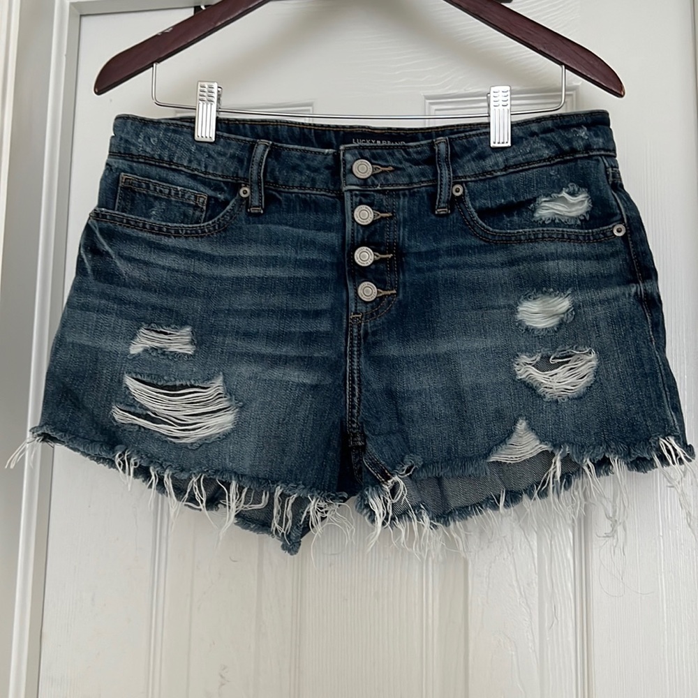 Lucky Brand Women’s distressed denim shorts